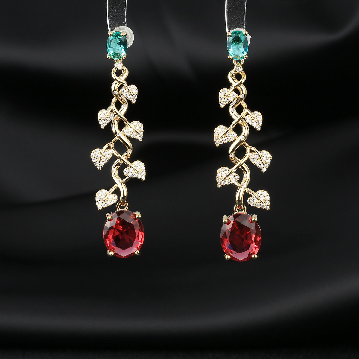 欧蒂娜饰品叶子几何缠绕造型耳饰耳钉女微镶锆石s925银针耳坠,饰品/流行首饰/时尚饰品新,耳钉,淘宝优惠券,粉丝福利购,淘宝优惠卷