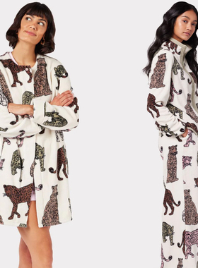 2024新款高级感秋冬睡衣加厚保暖珊瑚绒睡衣女法兰绒袍子可外穿