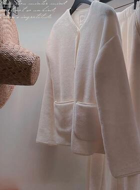 2024新款高级感ins风家居服睡衣套装女软绵绵睡衣女秋冬款珊瑚绒