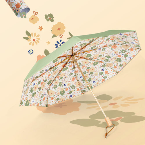 安珀碎花太阳伞防晒防紫外线折叠