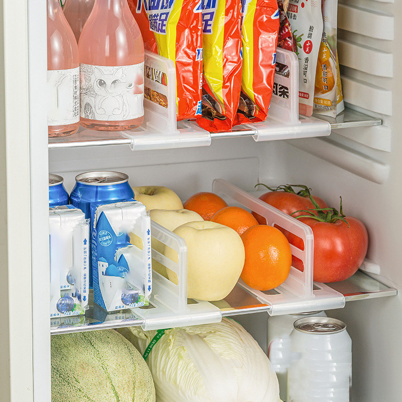 日式家用冰箱整理分格板多功能自由调节卡扣式夏季冰箱分格隔板夹