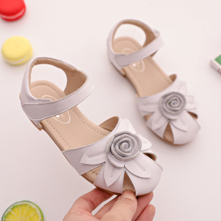 百搭小学生儿童凉鞋 女童包头凉鞋 时尚 真皮2020新款 中大童公主韩版