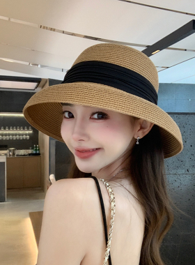 出游草帽灯罩帽女优雅夏秋