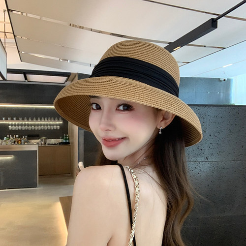 出游草帽灯罩帽女优雅夏秋