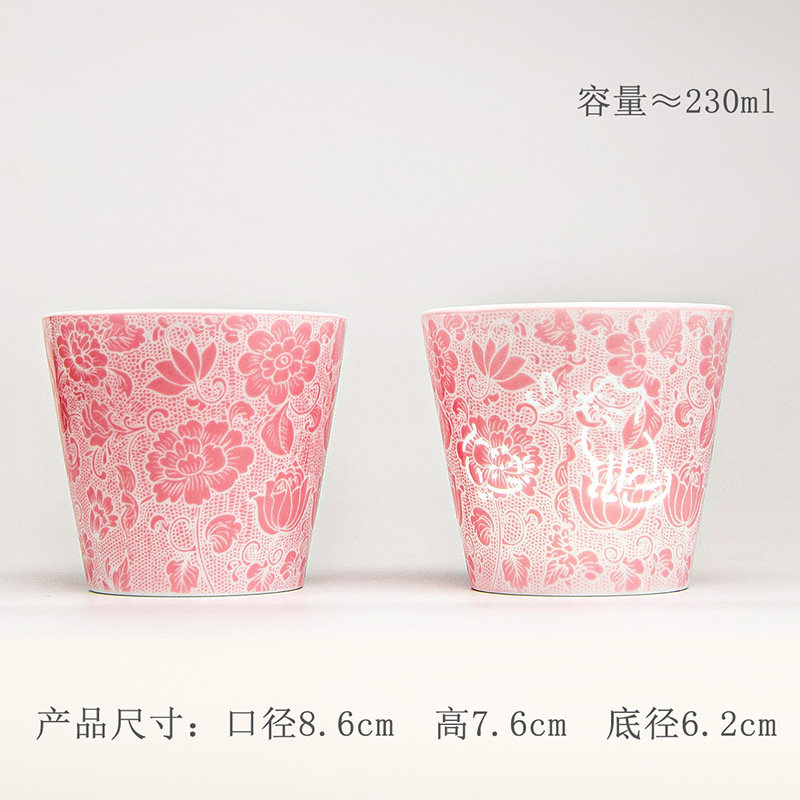 景德镇陶瓷水杯玲珑猫咪咖啡杯手工制作清新休闲风送朋友闺蜜礼品图片