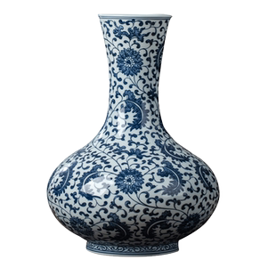 景德镇陶瓷器仿古青花瓷迷你小花插花瓶家居装饰品博古架摆件