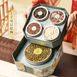 滋补五宝铁皮石斛礼盒装西洋参鹿茸片送长辈父母新年货送礼物礼品