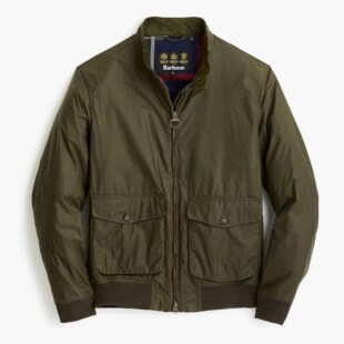 Barbour Hagart英国复古巴博经典墨绿涂蜡风衣夹克外套男