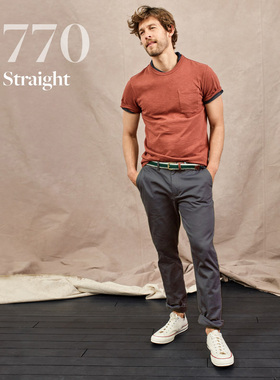 J.crew经典770 Broken-in修身小直筒锥形休闲裤斜纹卡其裤男JCREW