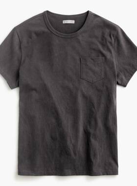 J.crew美产复古高端筒织RRL同款WB阿美咔叽口短袖T恤体恤男Jcrew