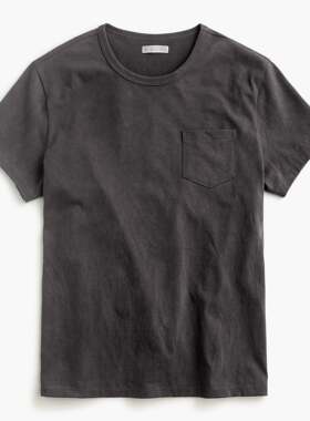 J.crew美产复古高端筒织RRL同款WB阿美咔叽口短袖T恤体恤男Jcrew