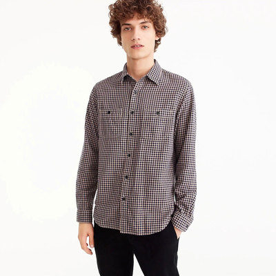 j.crew美式复古格子纱jcrew衬衫