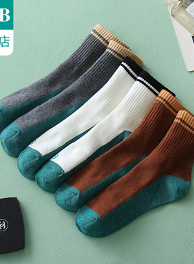 ab内衣女棉质抗菌防臭四季吸汗透气运动休闲女士中筒袜WZ02