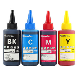 Wondertect适用佳能墨水MG3080墨水黑色 MG2400彩色墨水mg2560 MG2580 mg2920 MG2922喷墨打印机墨水 4色墨水