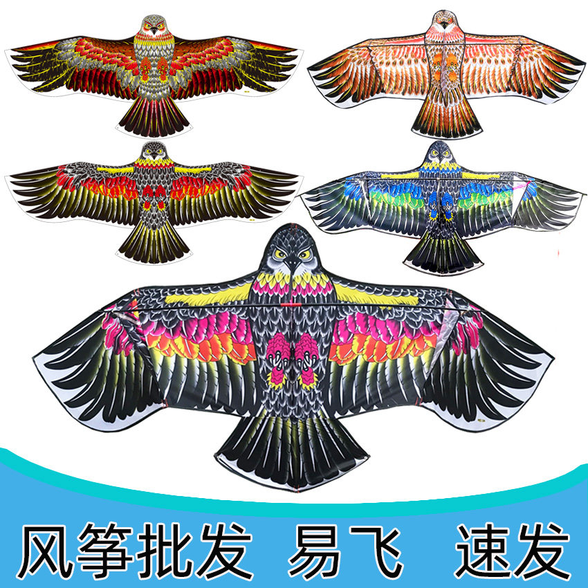 老鹰风筝新款高档大型成人果园驱吓鸟平面前杆鹰微风易飞厂家