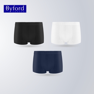 棉质舒适中腰平角四角裤 男士 MW99014 百富新款 BYFORD