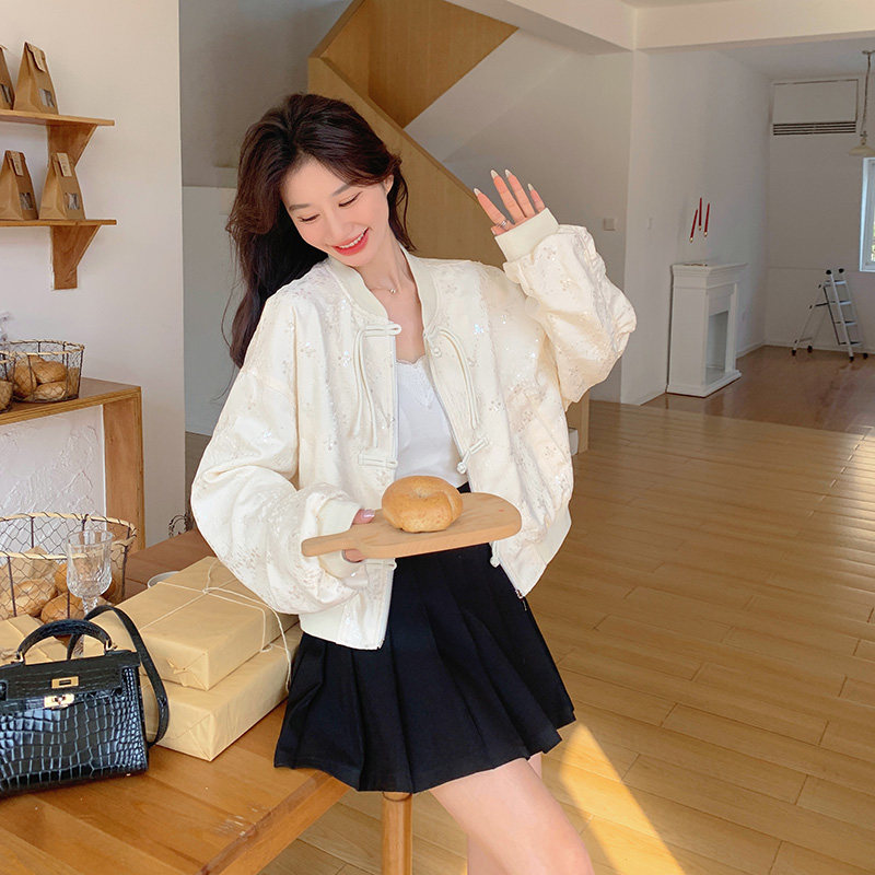 【现货】亮片盘扣短外套157-8616-P135-K188,女装短外套,浙宝157（原165A）