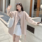 中长款立领风衣外套女2025秋季新款小个子韩系高级感日系休闲大衣，女装风衣，浙宝157（原165A）