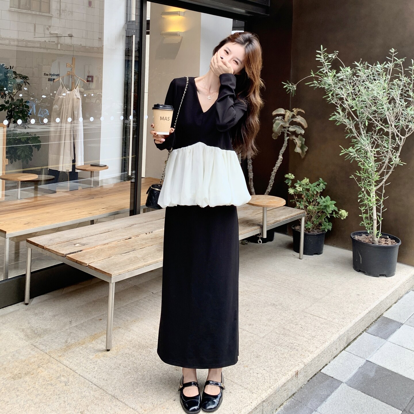 【现货！数据好】法式拼接花苞上衣半裙套装157-2226-P145K208,女装套装/套裙,浙宝157（原165A）