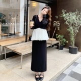 【现货！数据好】法式拼接花苞上衣半裙套装157-2226-P145K208，女装套装/套裙，浙宝157（原165A）