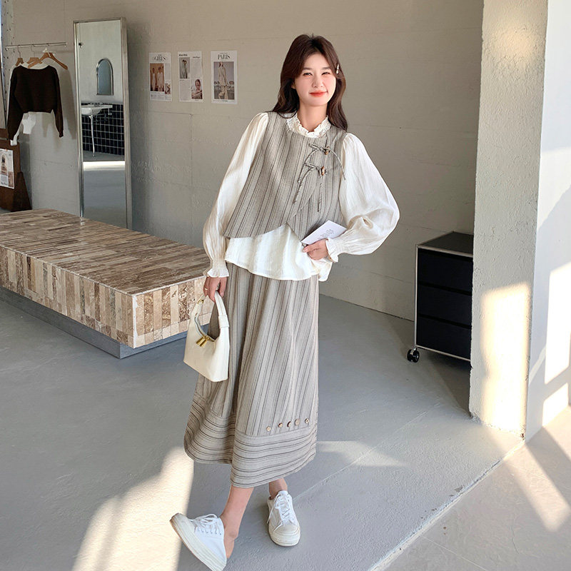 【现货】复古三件套套装裙157-8886-P185-K268,女装套装/套裙,浙宝157（原165A）