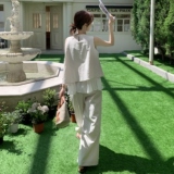 休闲气质拼接背心阔腿裤套装女夏清纯系韩系绝美两件套巨好看显瘦，女装套装/套裙，浙宝157（原165A）