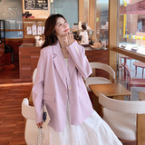 【现货】飘带紫粉色西装157-8732-P125-K178，女装西装，浙宝157（原165A）