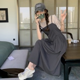 法式优雅连衣裙女2025年夏季新款高级感短袖上衣吊带裙，女装连衣裙，浙宝157（原165A）