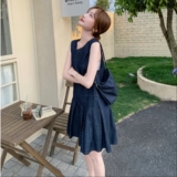 设计感无袖牛仔背心连衣裙女夏2025新款小个子减龄时尚洋气学院风，女装连衣裙，浙宝157（原165A）