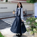 【现货】假两件飘带马甲连衣裙157-2212-P165K248，女装连衣裙，浙宝157（原165A）