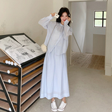 设计感长袖衬衫半身裙套装女2025春新款韩系清冷感宽松气质两件套，女装套装/套裙，浙宝157（原165A）