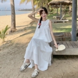 白色甜美减龄初恋超好看无袖娃娃衫套装新款温柔半身裙两件套女夏，女装套装/套裙，浙宝157（原165A）