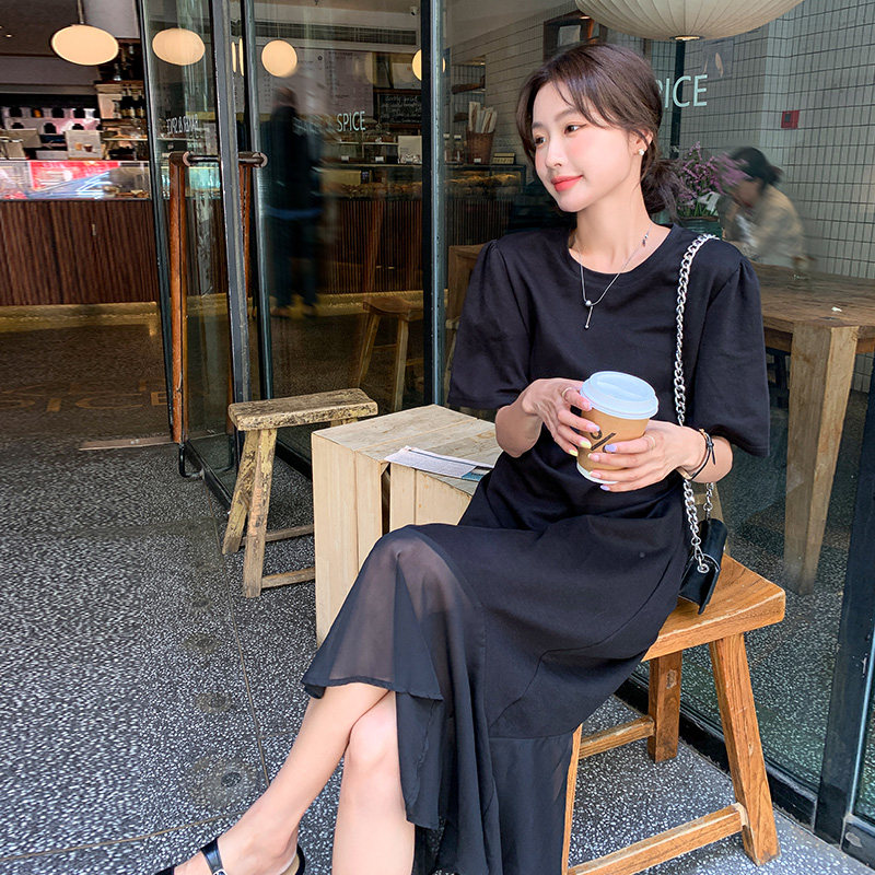 赫本风黑色鱼尾裙女2025年夏季新款法式高级感气质显瘦小众连衣裙,女装连衣裙,浙宝157（原165A）