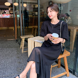 赫本风黑色鱼尾裙女2025年夏季新款法式高级感气质显瘦小众连衣裙，女装连衣裙，浙宝157（原165A）