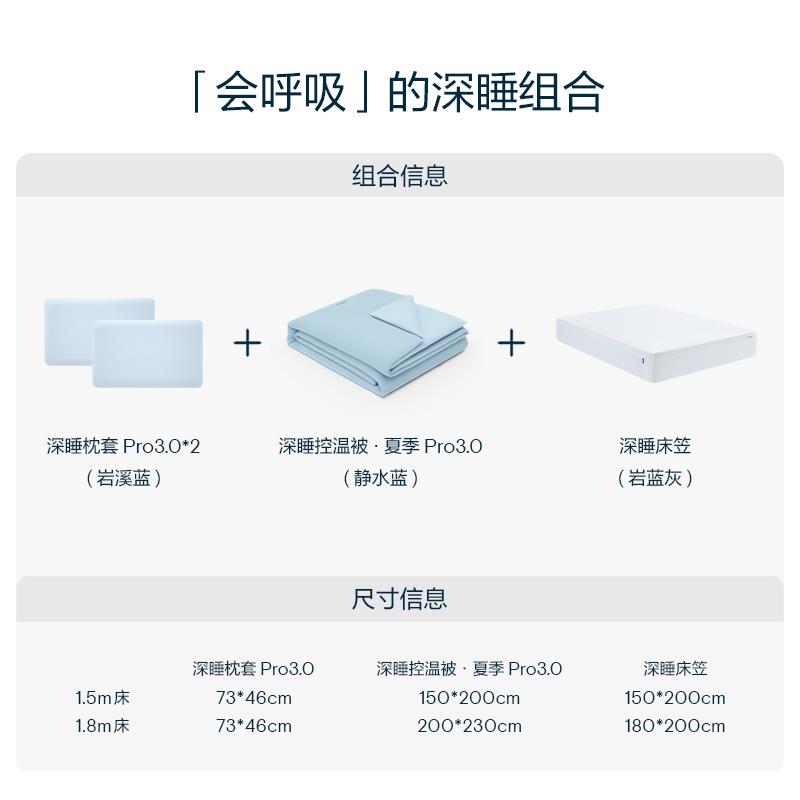 亚朵星球【深睡夏被+床笠+枕套(双祇装)】家用四件套组合送礼图片