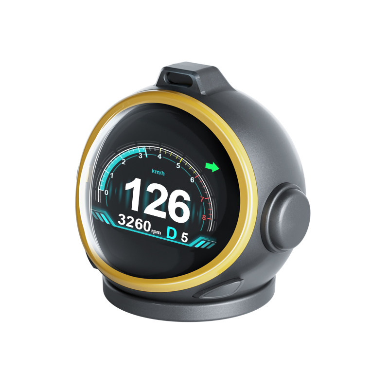 铁头II多功能车载OBD液晶仪表车速导航胎压水温档位hud抬头显示器