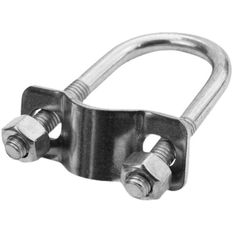 镀锌单U型并排一字管卡抱箍平行连接卡箍免焊固定器