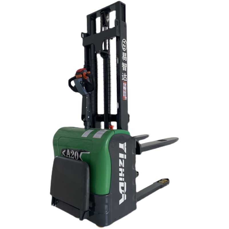 站驾全电动堆高车1.5吨2吨步行升高地牛托盘装卸小型堆高众力叉车