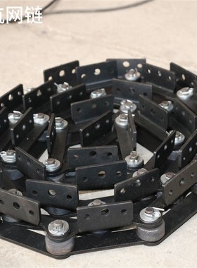 大节距碳钢链条101.6工业重型输送链C2162H单侧弯板带耳滚子链条