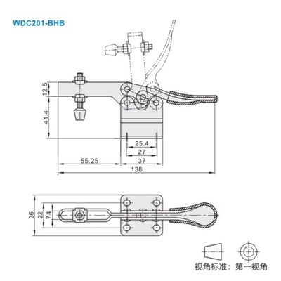 夹钳肘夹WDC20235 WDC201-BSS WDC201-BHB快速夹具装WDC201-C BSM
