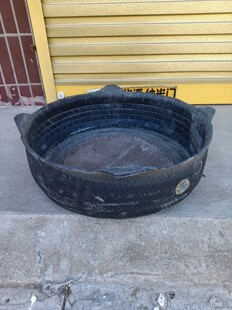 加厚摔不烂轮胎盆橡胶皮灰盆灰桶工地用大号灰槽瓦工抹灰工具食槽