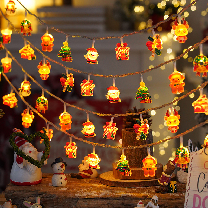 场景布置彩灯串圣诞节装饰品老人圣诞树装饰灯橱窗氛围灯创意挂饰