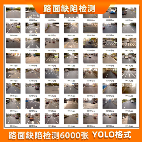 路面缺陷裂缝坑检测数据集6000张txt标签格式目标检测yolov5训练