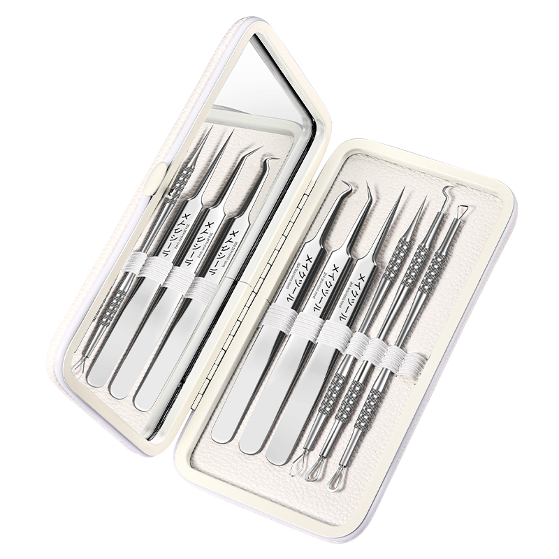 高精密超尖粉刺针细胞夹套装去黑头镊子刮闭口神器挑挤祛痘针工具