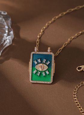 英国George Melis欧美夏日沙滩彩色编织手链椰树眼睛光芒吊坠