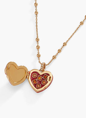 英国george melis爱心开合相册吊坠项链小众设计开合love吊坠