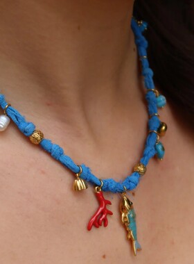 英国george melis海边多巴胺项链海螺珊瑚爱心巴洛克珍珠小鱼