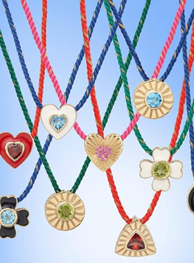 英国george melis欧美可旋转塔罗牌彩色项链圆形硬币花朵爱心
