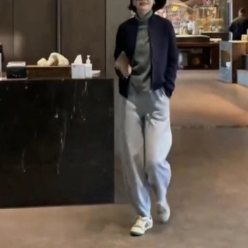 英国george melis新款修身显瘦上衣长袖拉链外套休闲长裤女装