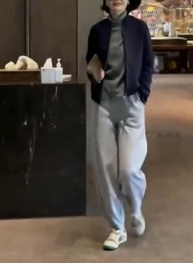 英国george melis新款修身显瘦上衣长袖拉链外套休闲长裤女装